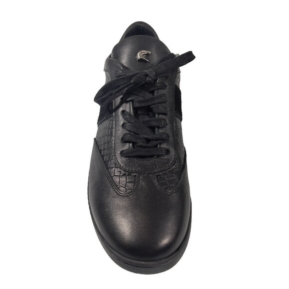 Stefano Ricci Men\'s Size 40 Black Leather Croc Eagle Suede Loafer Sneaker Shoes main image 15